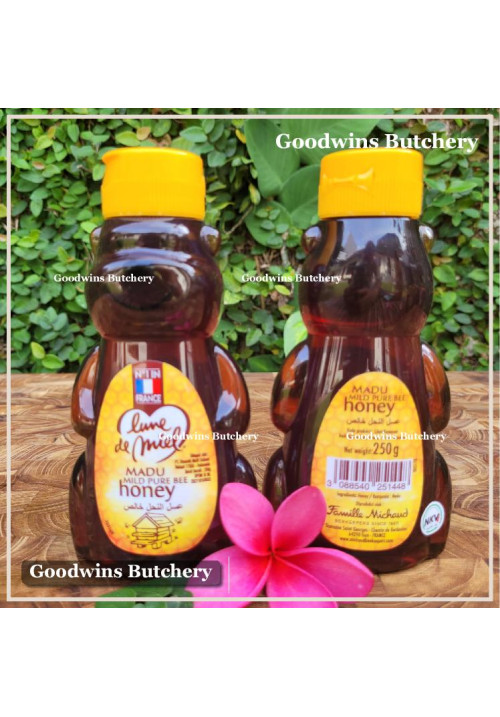 Honey madu Lune De Miel MILD PURE BEE HONEY BEAR France 250g